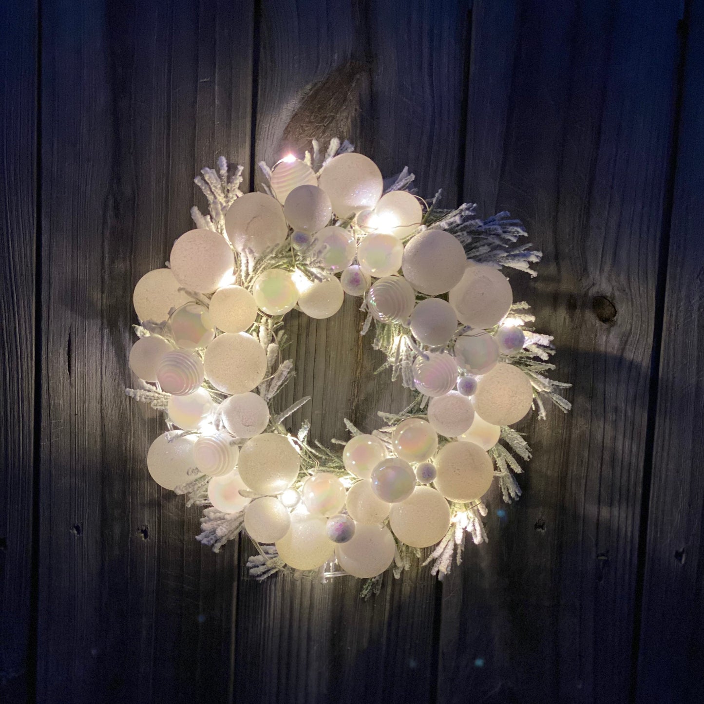 White Ornament Wreath