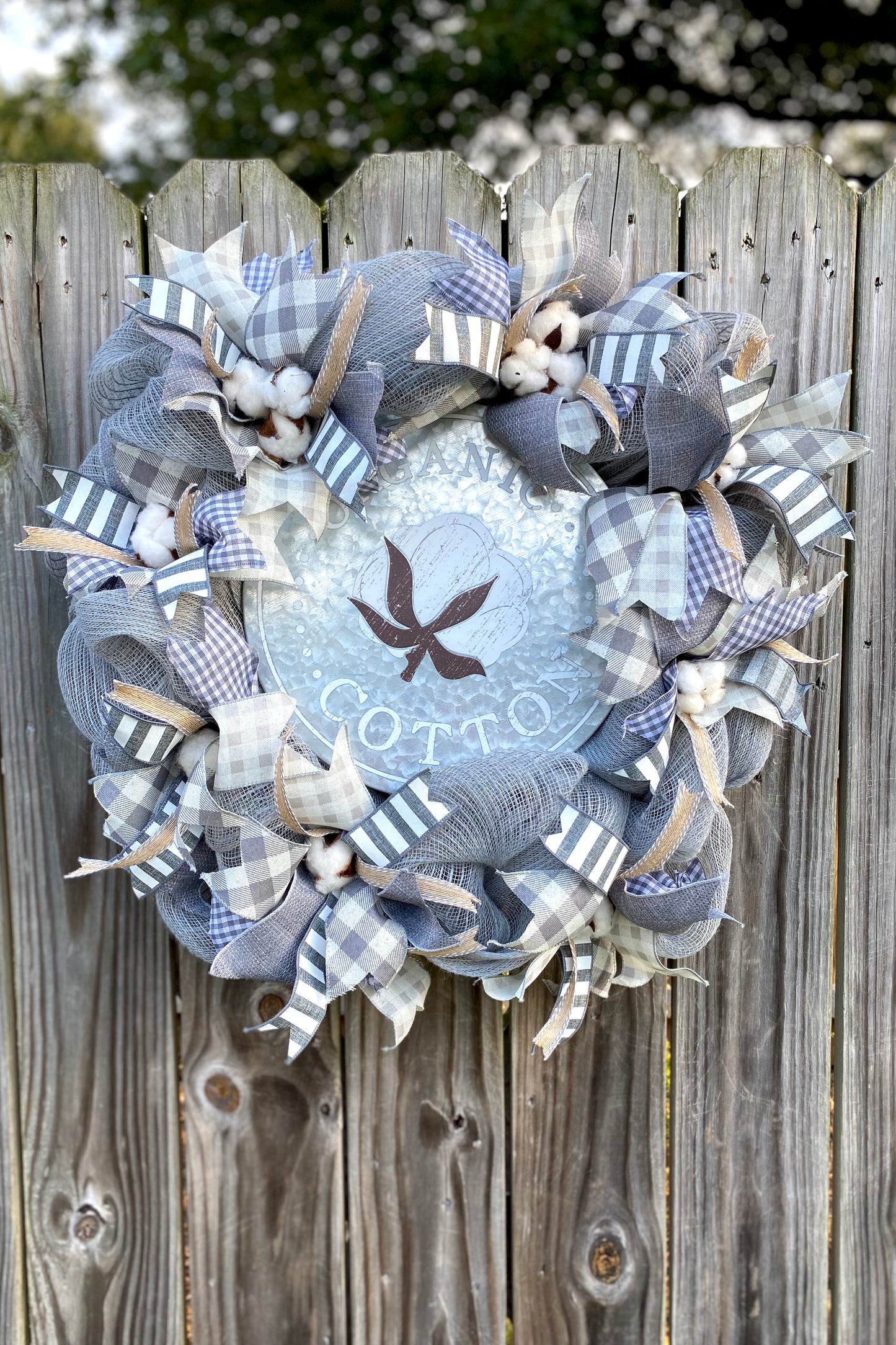 Cotton Boll Wreath