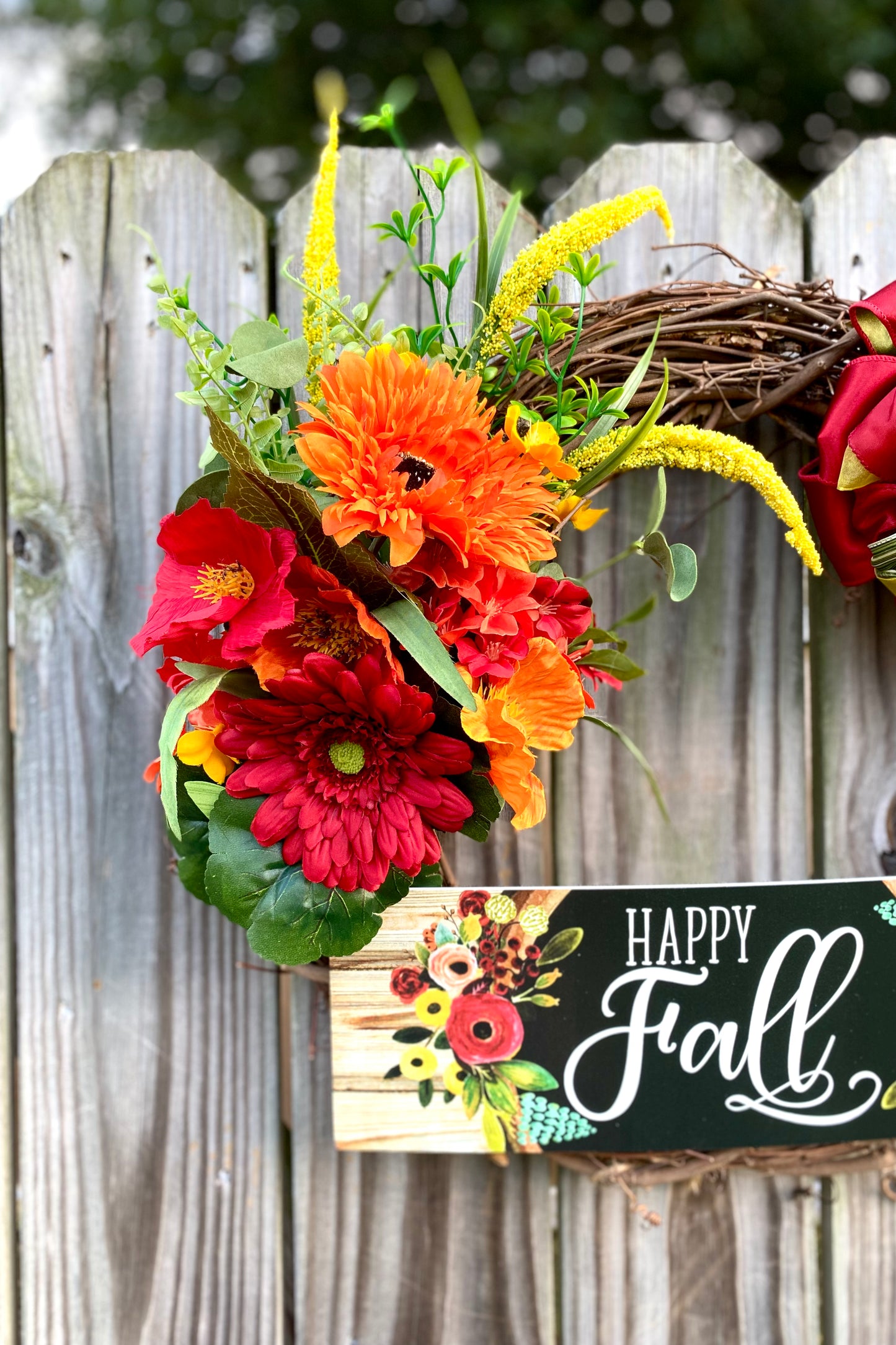 Happy Fall Grapevine Wreath